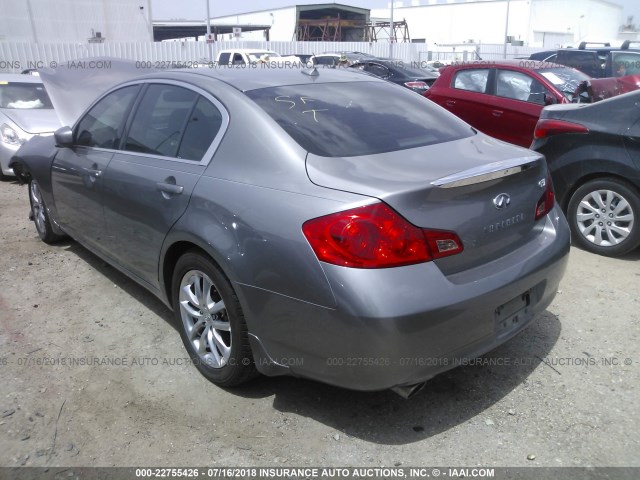 JNKCV61E89M307884 - 2009 INFINITI G37 JOURNEY/SPORT GRAY photo 3