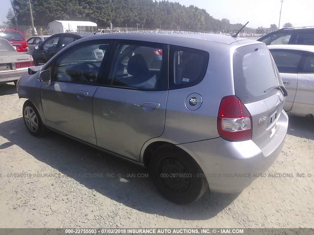 JHMGD37418S031463 - 2008 HONDA FIT GRAY photo 3