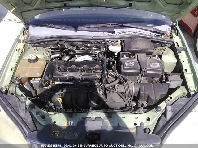 1FAFP34N87W324680 - 2007 FORD FOCUS ZX4/S/SE/SES GREEN photo 10