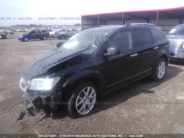 3C4PDCDG9CT170411 - 2012 DODGE JOURNEY CREW BLACK photo 2