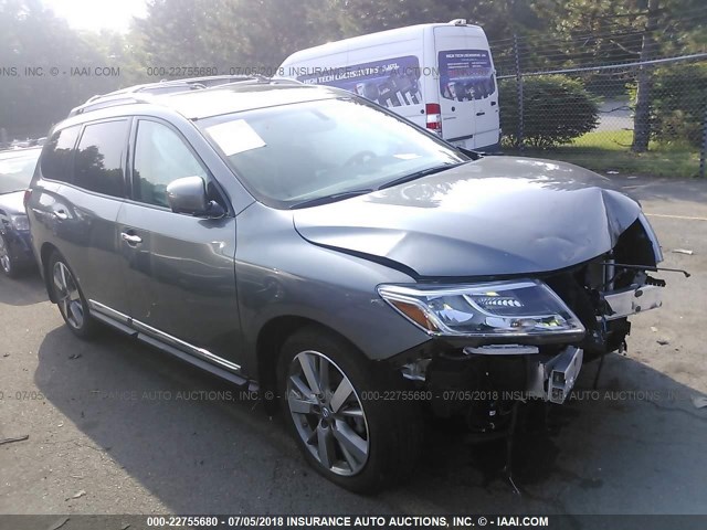 5N1AR2MM4FC708760 - 2015 NISSAN PATHFINDER S/SV/SL/PLATINUM 灰色 照片 1