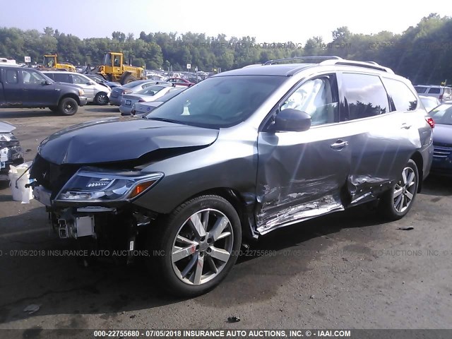 5N1AR2MM4FC708760 - 2015 NISSAN PATHFINDER S/SV/SL/PLATINUM 灰色 照片 2