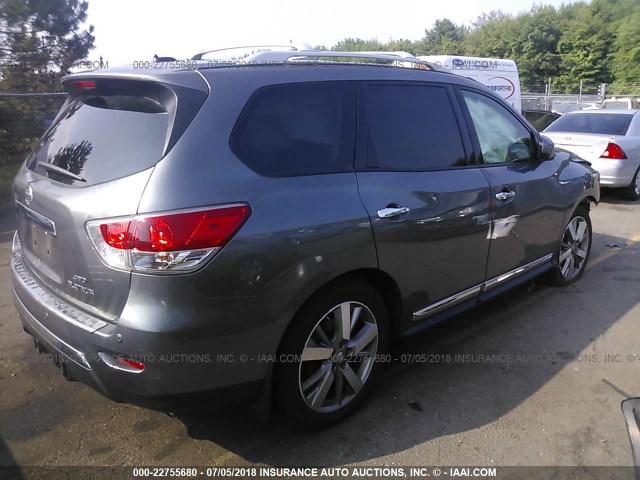 5N1AR2MM4FC708760 - 2015 NISSAN PATHFINDER S/SV/SL/PLATINUM 灰色 照片 4