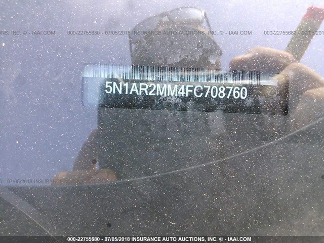 5N1AR2MM4FC708760 - 2015 NISSAN PATHFINDER S/SV/SL/PLATINUM 灰色 照片 9