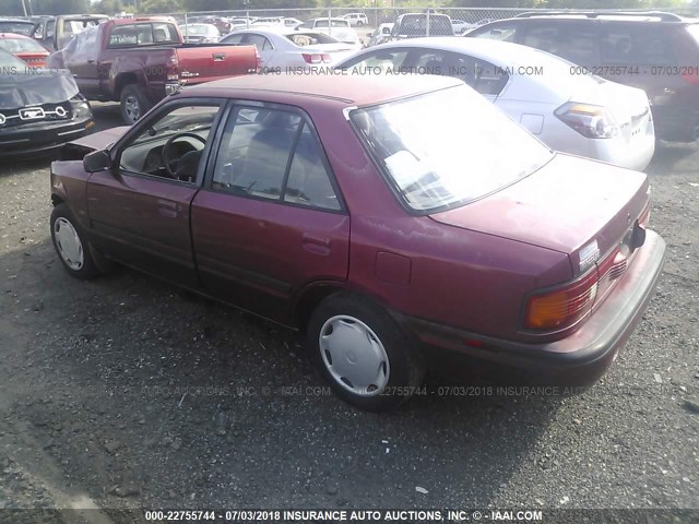 JM1BG2263N0504857 - 1992 MAZDA PROTEGE LX RED photo 3