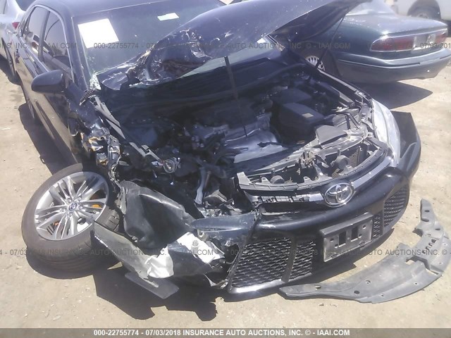 4T1BF1FK6FU951905 - 2015 TOYOTA CAMRY LE/XLE/SE/XSE BLACK photo 6