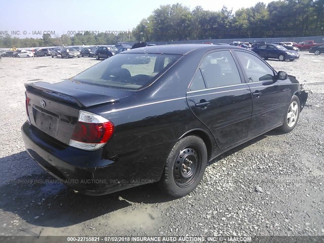 4T1BE32K75U033597 - 2005 TOYOTA CAMRY LE/XLE/SE 黑色 照片 4