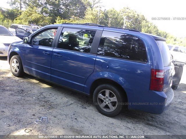 2D4RN3D17AR390196 - 2010 DODGE GRAND CARAVAN HERO BLUE photo 3