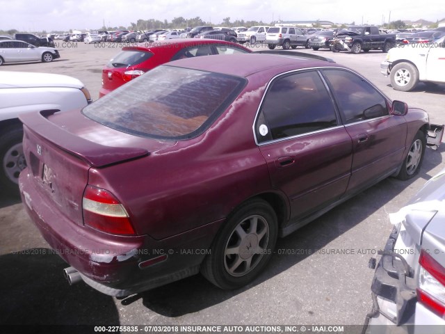 1HGCD5654RA186426 - 1994 HONDA ACCORD EX/EX-R BURGUNDY photo 4