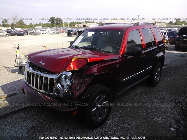 1J4GL58K95W643664 - 2005 JEEP LIBERTY LIMITED RED photo 6