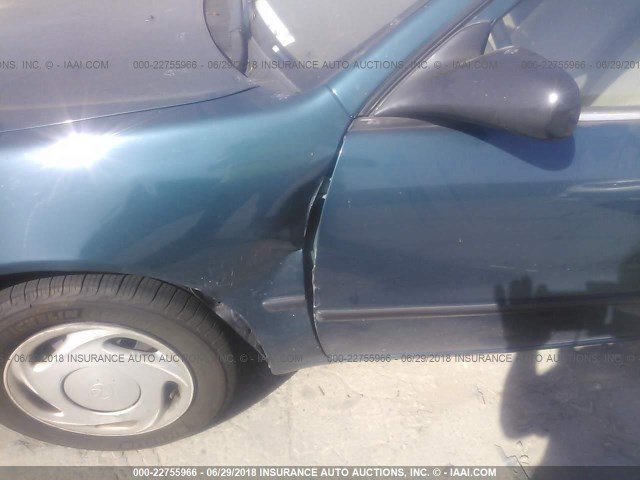 1NXBR12E7WZ130805 - 1998 TOYOTA COROLLA VE/CE/LE TEAL photo 6