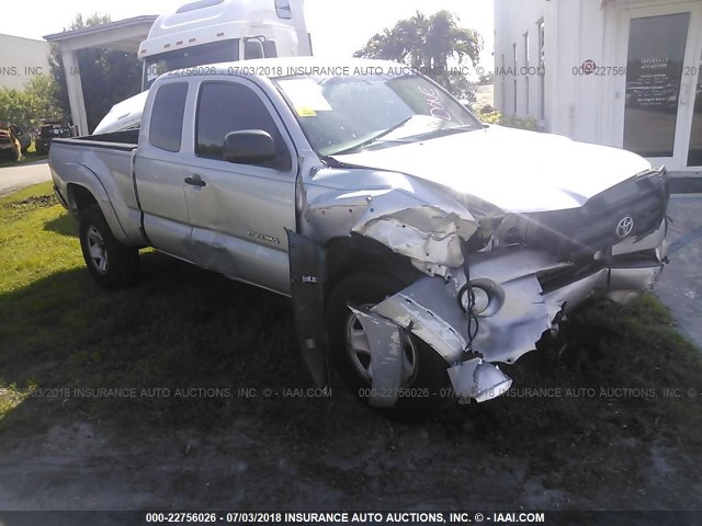 5TETU62N08Z488763 - 2008 TOYOTA TACOMA PRERUNNER ACCESS CAB SILVER photo 1