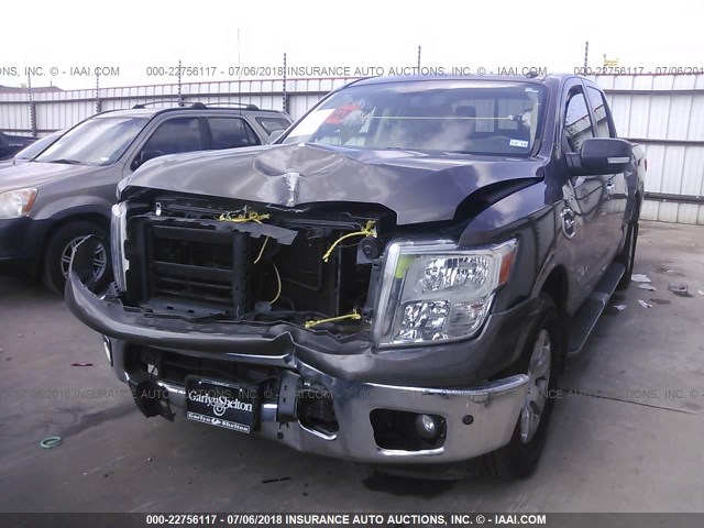 1N6AA1E66HN514399 - 2017 NISSAN TITAN SV/SL/PLATINUM RESERVE BLACK photo 2