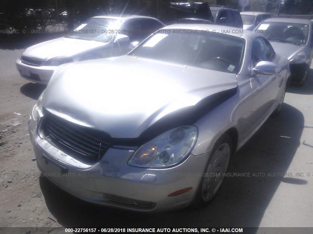 JTHFN48Y430044728 - 2003 LEXUS SC 430 SILVER photo 2