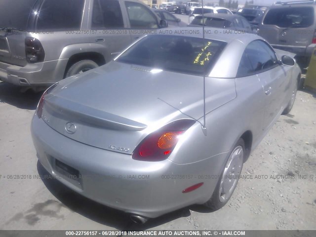 JTHFN48Y430044728 - 2003 LEXUS SC 430 SILVER photo 4