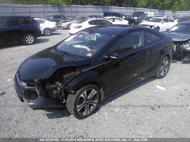 KMHDH6AE8DU014925 - 2013 HYUNDAI ELANTRA COUPE GS/SE BLACK photo 2