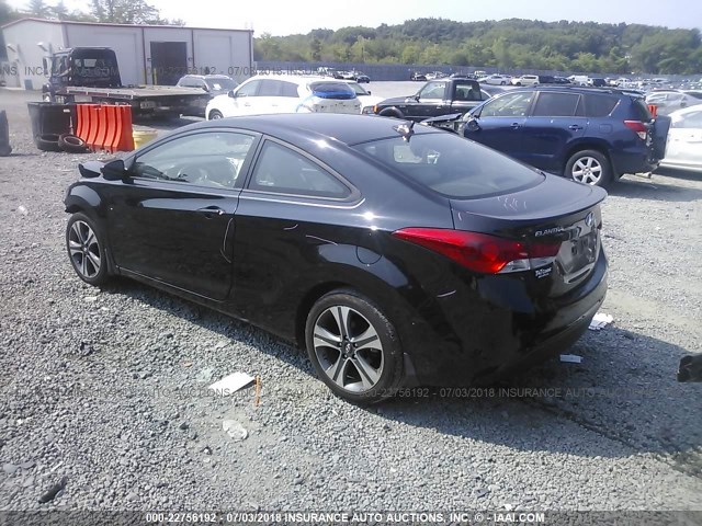 KMHDH6AE8DU014925 - 2013 HYUNDAI ELANTRA COUPE GS/SE BLACK photo 3