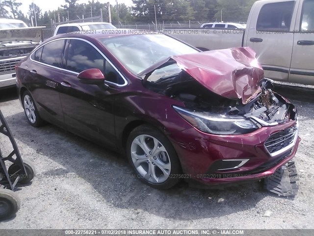 1G1BG5SM9G7247013 - 2016 CHEVROLET CRUZE PREMIER MAROON photo 1