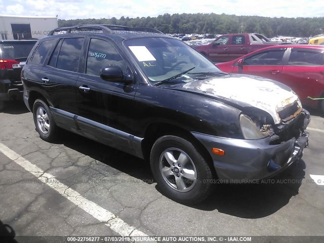 KM8SC13E05U916704 - 2005 HYUNDAI SANTA FE GLS/LX BLACK photo 1