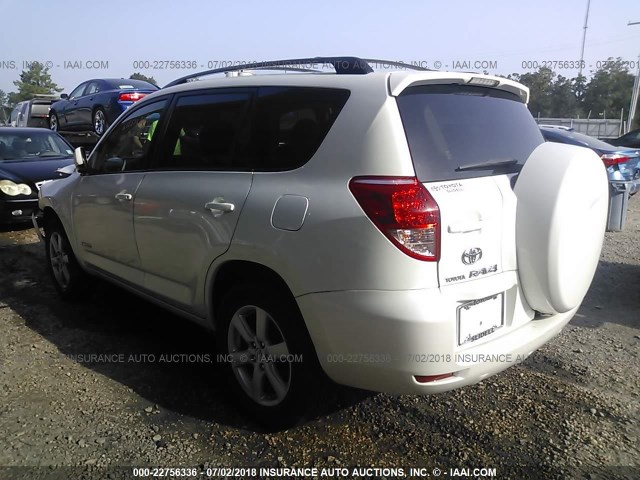 JTMBD31VX75082289 - 2007 TOYOTA RAV4 LIMITED WHITE photo 3