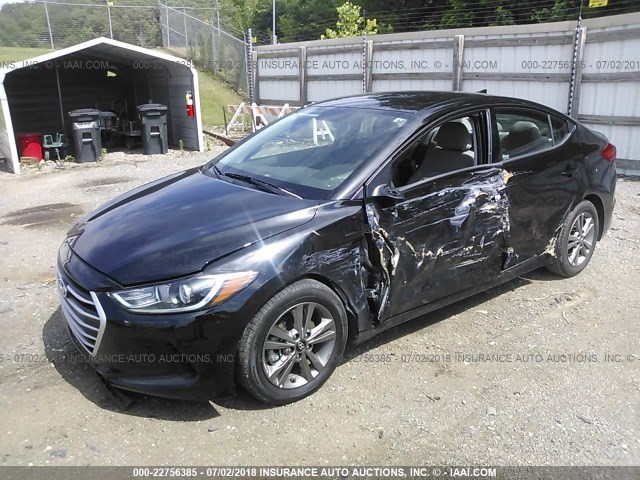 5NPD84LF7JH280800 - 2018 HYUNDAI ELANTRA SEL/VALUE/LIMITED BLACK photo 2