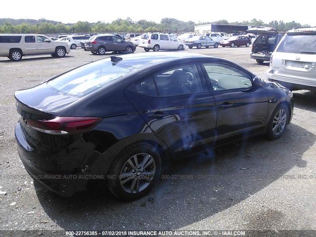 5NPD84LF7JH280800 - 2018 HYUNDAI ELANTRA SEL/VALUE/LIMITED BLACK photo 4