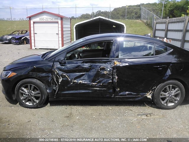 5NPD84LF7JH280800 - 2018 HYUNDAI ELANTRA SEL/VALUE/LIMITED BLACK photo 6