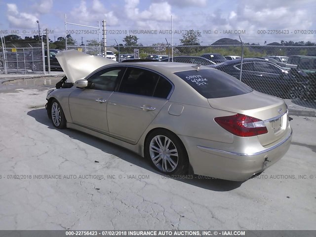 KMHGC4DD4CU170879 - 2012 HYUNDAI GENESIS 3.8L TAN photo 3