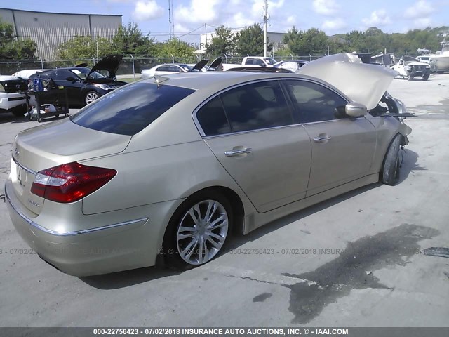 KMHGC4DD4CU170879 - 2012 HYUNDAI GENESIS 3.8L TAN photo 4