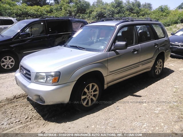 JF1SG65695G722592 - 2005 SUBARU FORESTER 2.5XS ვერცხლისფერი ფოტო 2