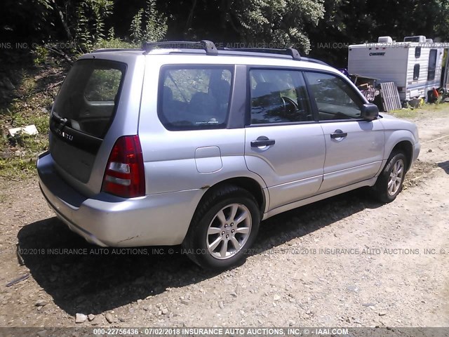 JF1SG65695G722592 - 2005 SUBARU FORESTER 2.5XS ვერცხლისფერი ფოტო 4