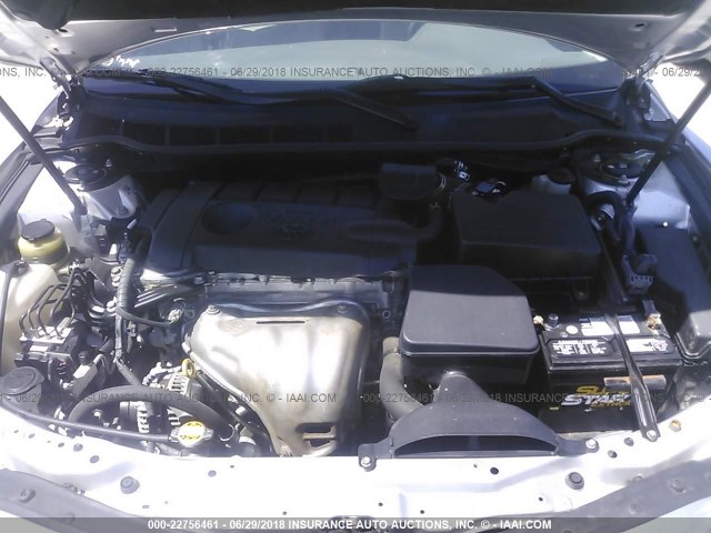 4T1BF3EK7BU709258 - 2011 TOYOTA CAMRY SE/LE/XLE ვერცხლისფერი ფოტო 10