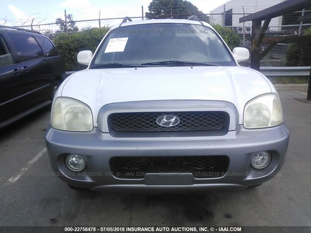 KM8SC13E13U552080 - 2003 HYUNDAI SANTA FE GLS/LX WHITE photo 6