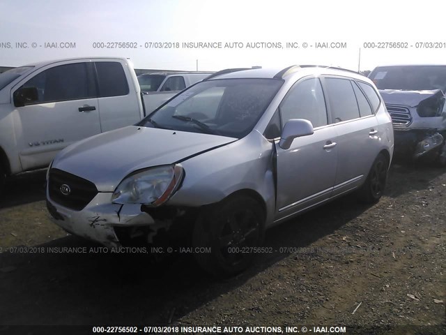 KNAFG526187137470 - 2008 KIA RONDO LX/EX SILVER photo 2