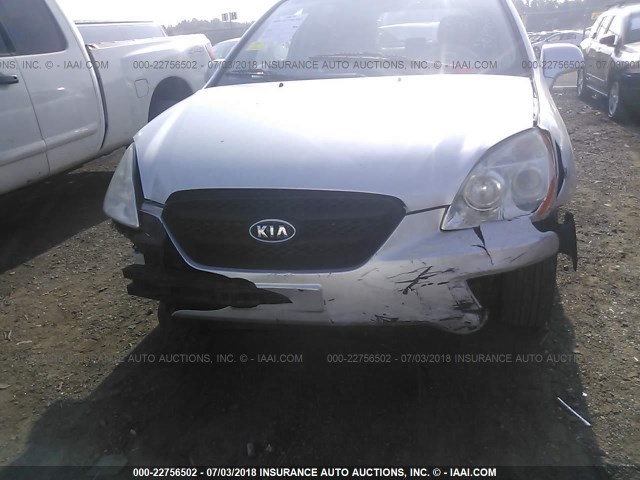 KNAFG526187137470 - 2008 KIA RONDO LX/EX SILVER photo 6