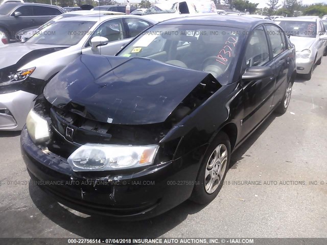 1G8AJ52F44Z183737 - 2004 SATURN ION LEVEL 2 BLACK photo 2