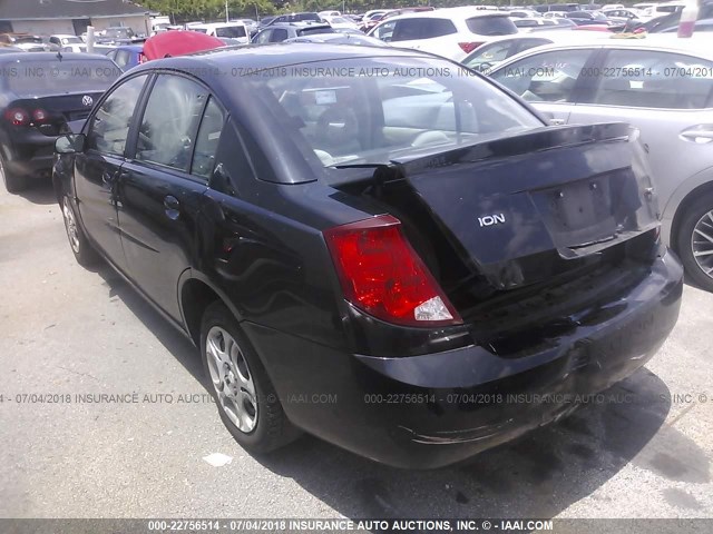 1G8AJ52F44Z183737 - 2004 SATURN ION LEVEL 2 BLACK photo 3