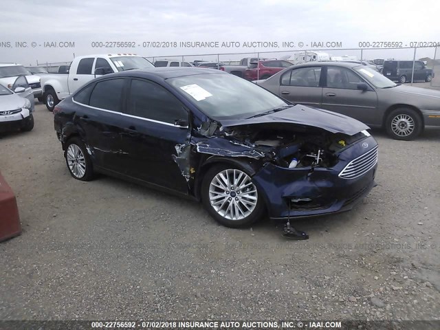 1FADP3J27HL328630 - 2017 FORD FOCUS TITANIUM BLUE photo 1