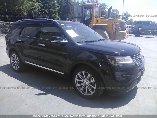 1FM5K8F85HGC93954 - 2017 FORD EXPLORER LIMITED შავი ფოტო 1