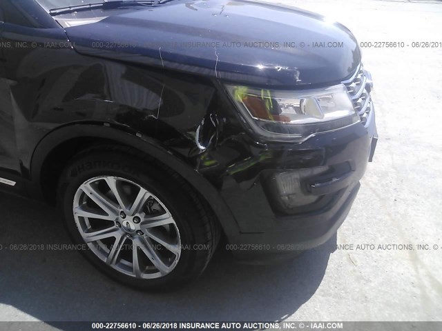 1FM5K8F85HGC93954 - 2017 FORD EXPLORER LIMITED შავი ფოტო 6