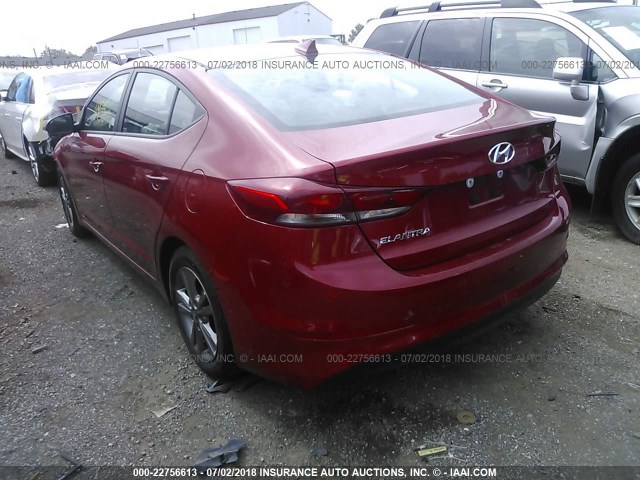 5NPD84LF3JH316370 - 2018 HYUNDAI ELANTRA SEL/VALUE/LIMITED RED photo 3