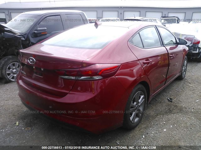 5NPD84LF3JH316370 - 2018 HYUNDAI ELANTRA SEL/VALUE/LIMITED RED photo 4