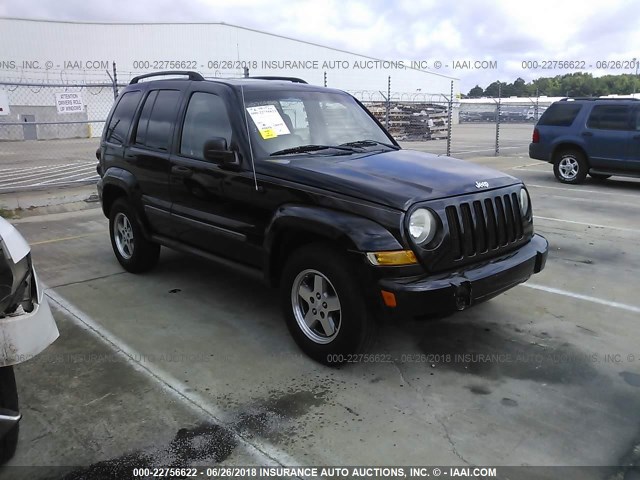 1J4GL38K95W641868 - 2005 JEEP LIBERTY RENEGADE BLACK photo 1