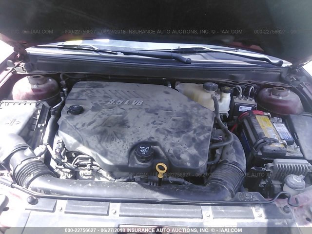 1G2ZJ57K794272340 - 2009 PONTIAC G6 BURGUNDY photo 10