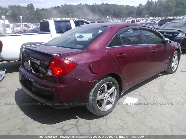 1G2ZJ57K794272340 - 2009 PONTIAC G6 BURGUNDY photo 4
