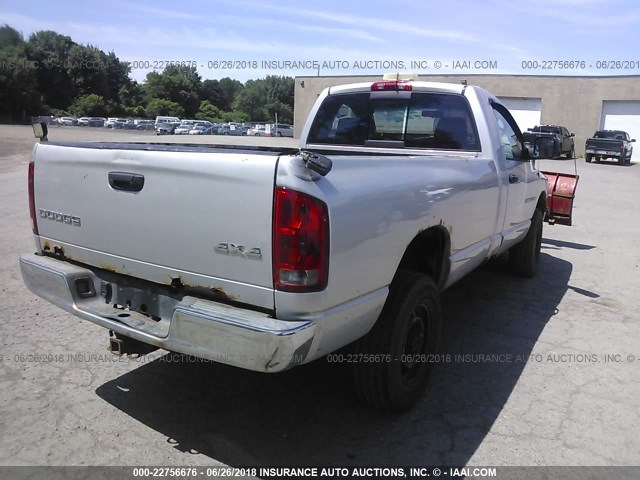 3D7KU26D14G197626 - 2004 DODGE RAM 2500 ST/SLT SILVER photo 4