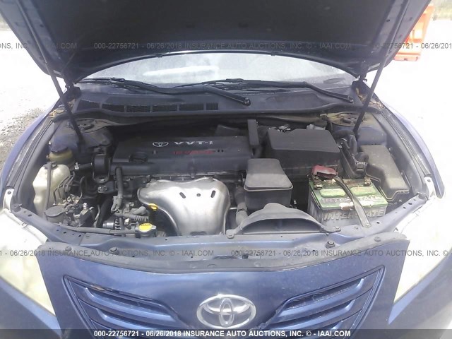 4T1BE46K19U299249 - 2009 TOYOTA CAMRY SE/LE/XLE BLUE photo 10