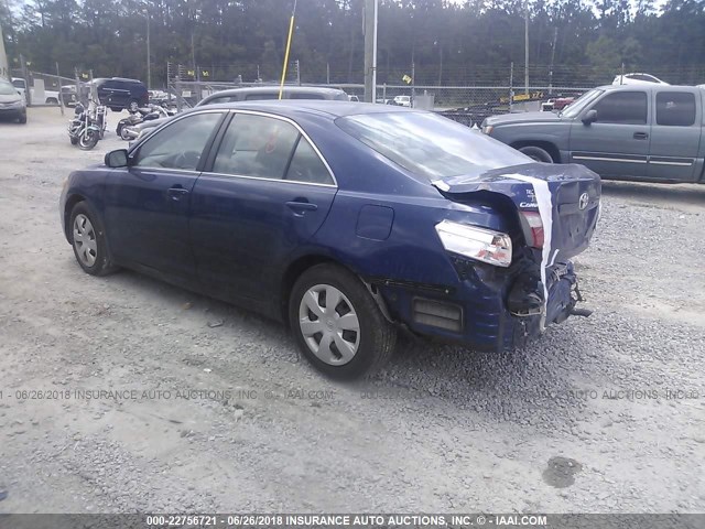 4T1BE46K19U299249 - 2009 TOYOTA CAMRY SE/LE/XLE BLUE photo 3