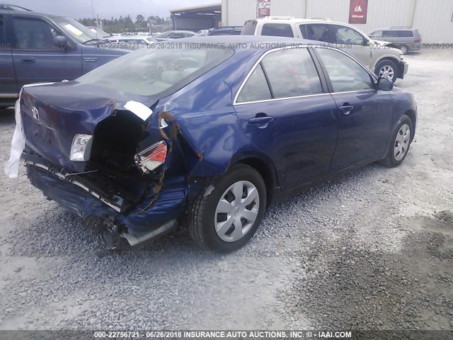 4T1BE46K19U299249 - 2009 TOYOTA CAMRY SE/LE/XLE BLUE photo 4