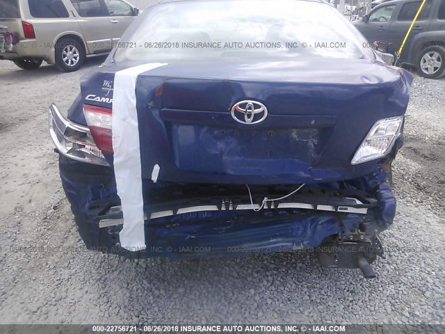 4T1BE46K19U299249 - 2009 TOYOTA CAMRY SE/LE/XLE BLUE photo 6